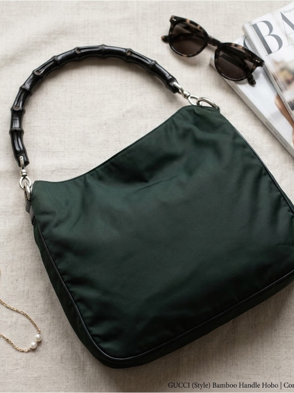 GUCCI Vintage Nylon Hobo Bag